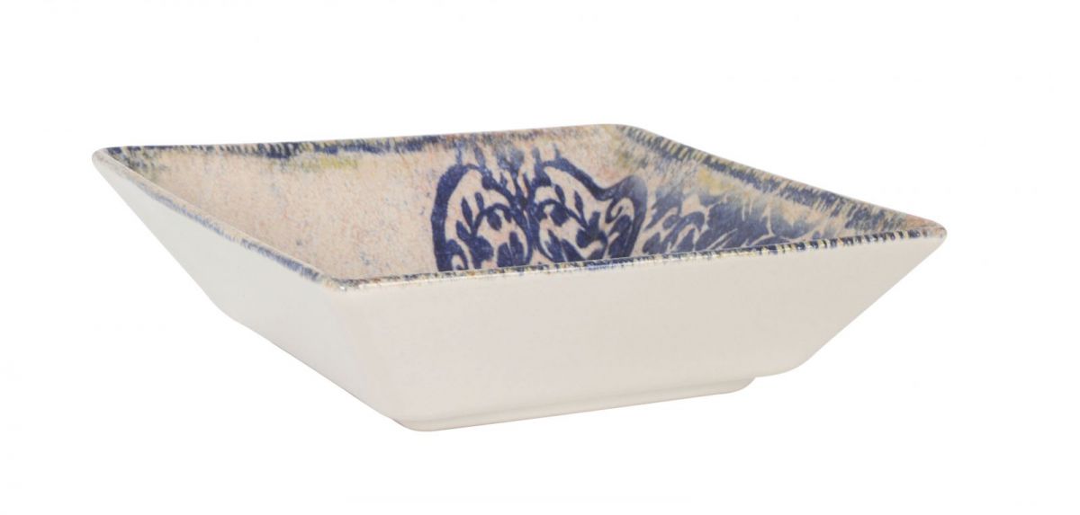 Rhombus square bowl 18x18cm Stoneware