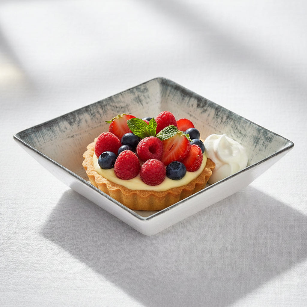 Kumo square bowl 18x18cm Stoneware tapas dish starters desserts