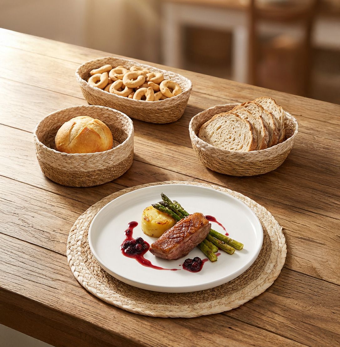 Place Mat wicker trivet round 25cm Privilege
