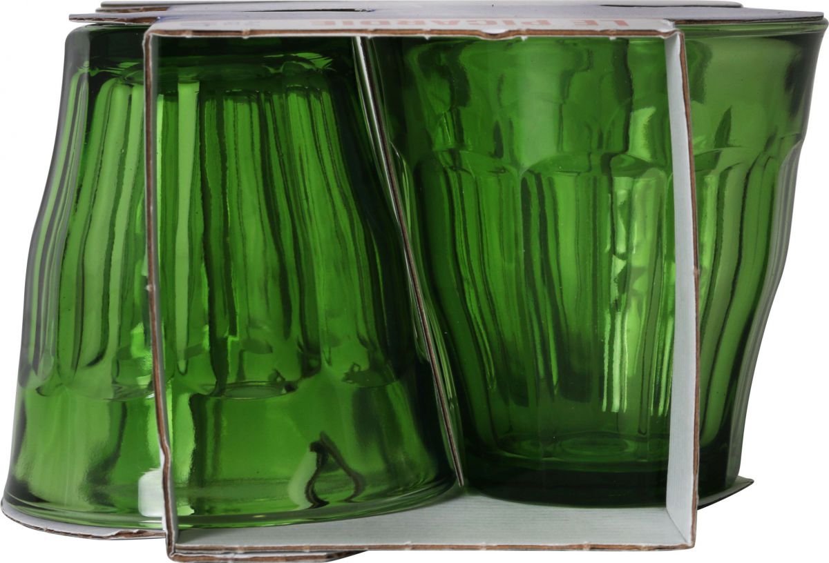 Duralex Green Picardie drinking glasses tumblers 250ml
