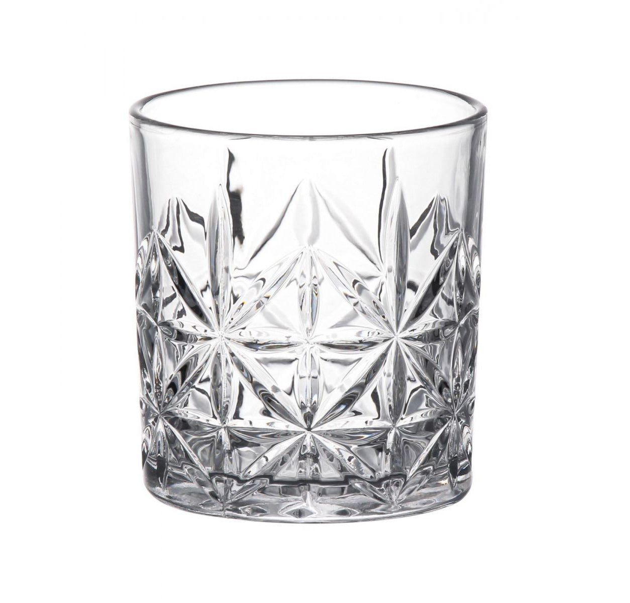 Whisky glass 310ml Milan tumbler vintage embossed glassware