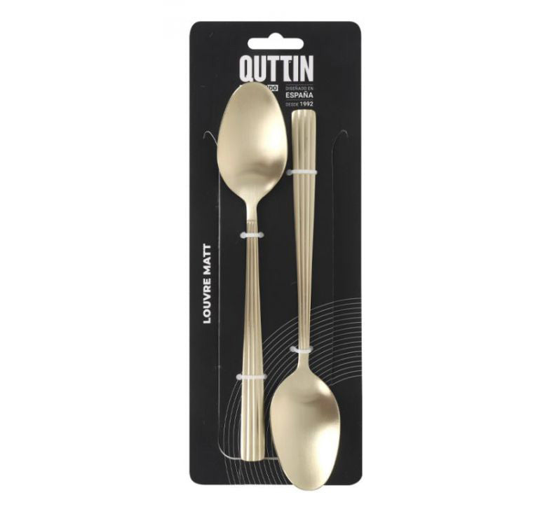 Louvre Gold Stainless Steel Cutlery Table Spoon 20.4cm Set of 2