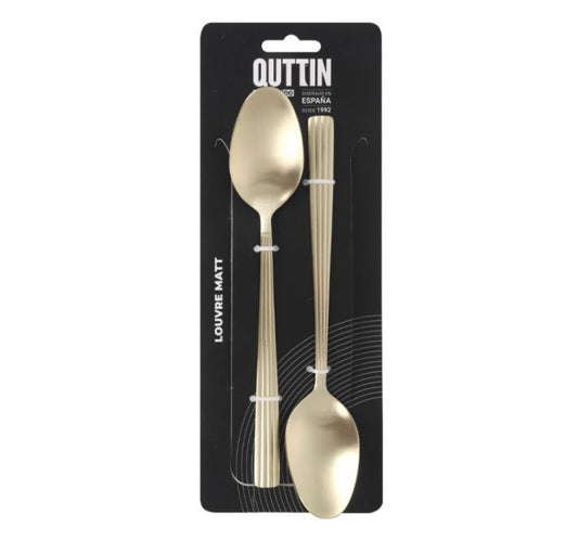 Louvre Gold Stainless Steel Cutlery Table Spoon 20.4cm Set of 2
