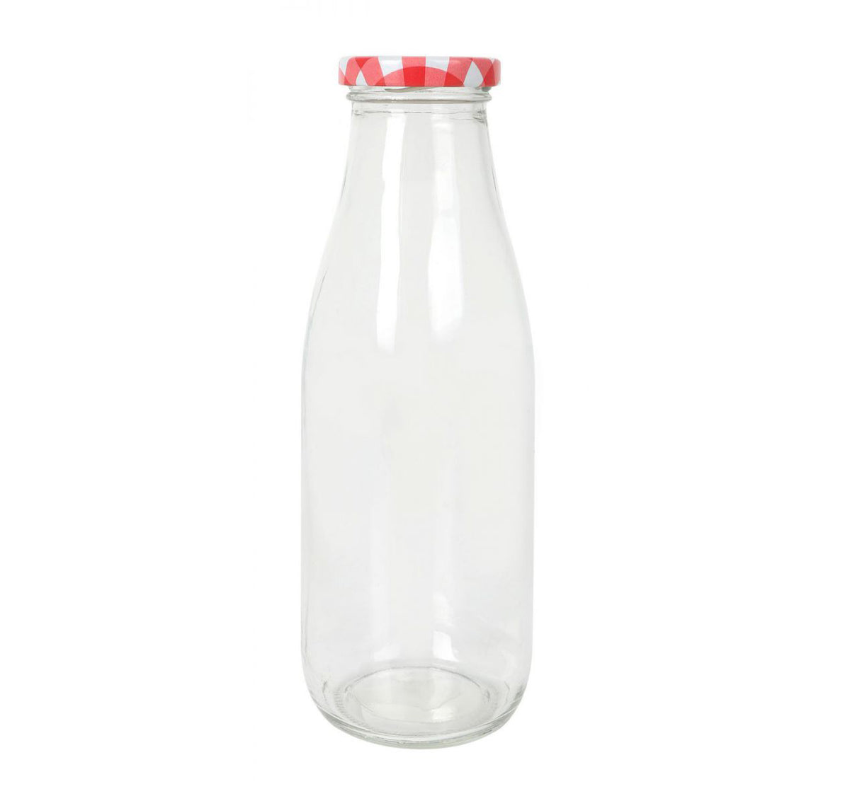 500ml Glass bottle Red screw lid Milk Juice water 9x25.5cm MIA