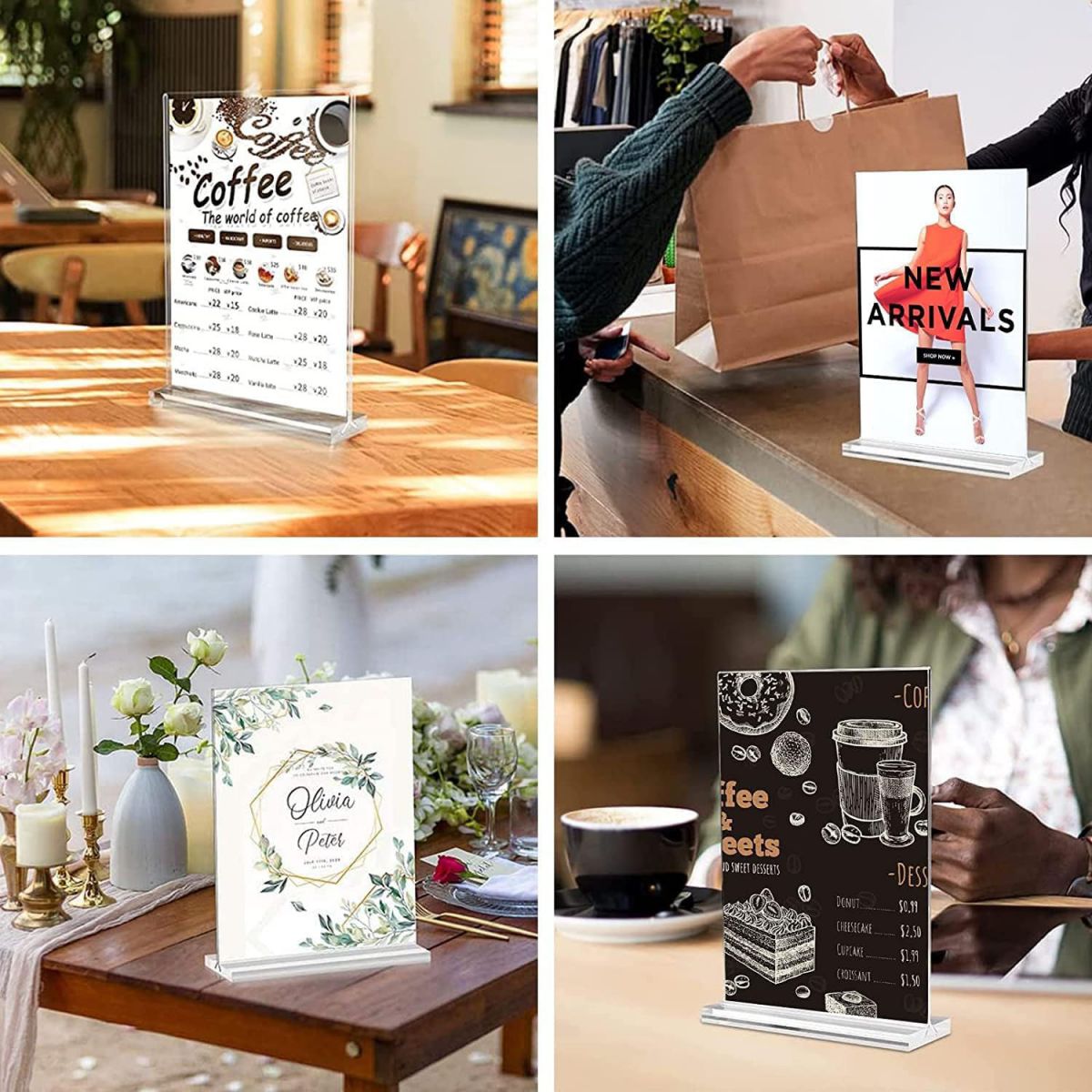 Table Menu Holder for Coffee Shops Restaurants My Bar