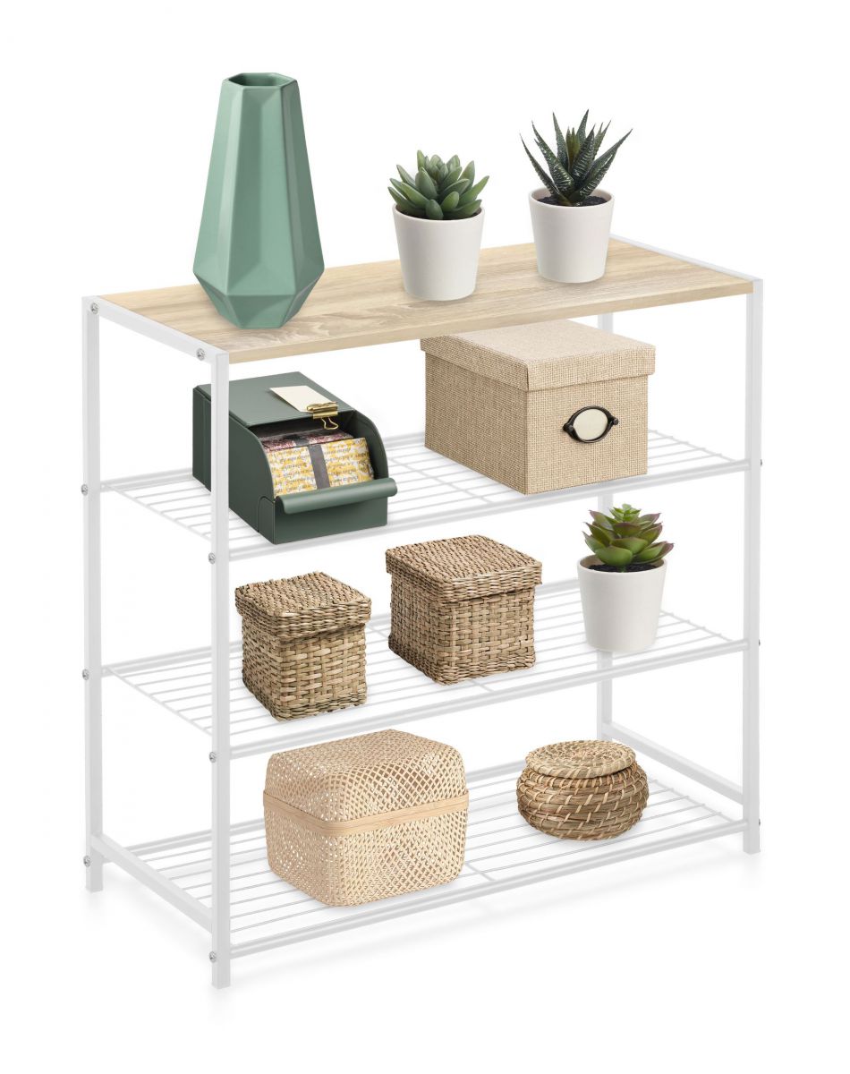 Confortime Shelf Wood Metal 60 x 30 x 63.5 cm