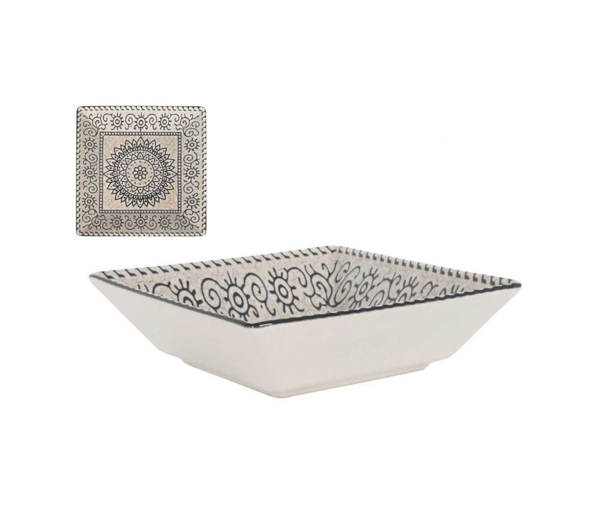 Sole square bowl 18x18cm Stoneware tapas dish starters desserts