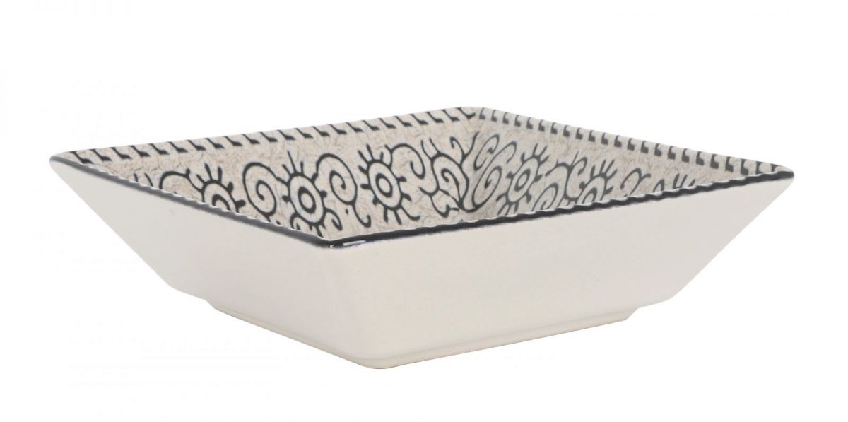 Sole square bowl 18x18cm Stoneware tapas dish starters desserts