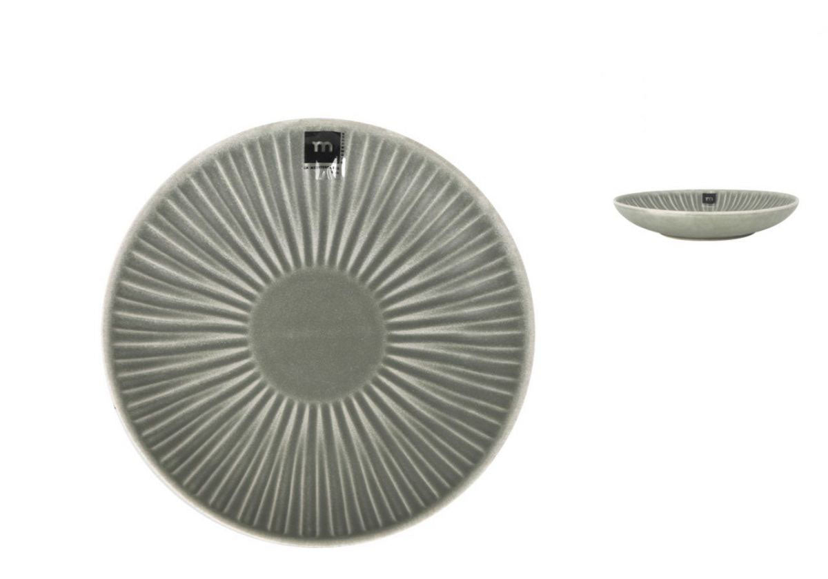 Aisa green 21x3.9cm Pasta Bowl Irregular shape Stoneware