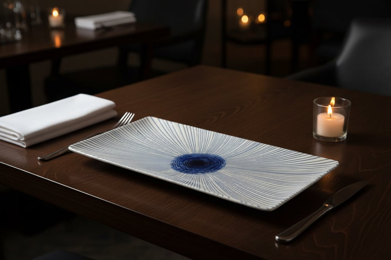 Irys rectangular 30x15cm tapas sushi dish