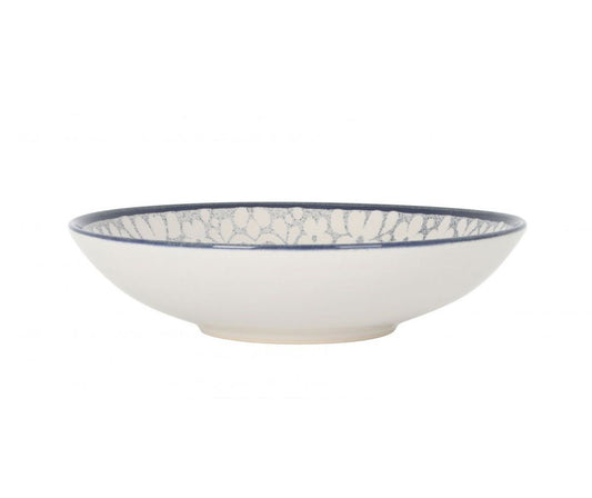 Azurill 21cm pasta bowls Embossed Stoneware La Mediterranea