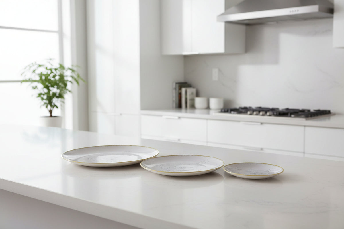 12pcs Dinner Set Neda Dinner plates pasta bowls dessert plates Stoneware