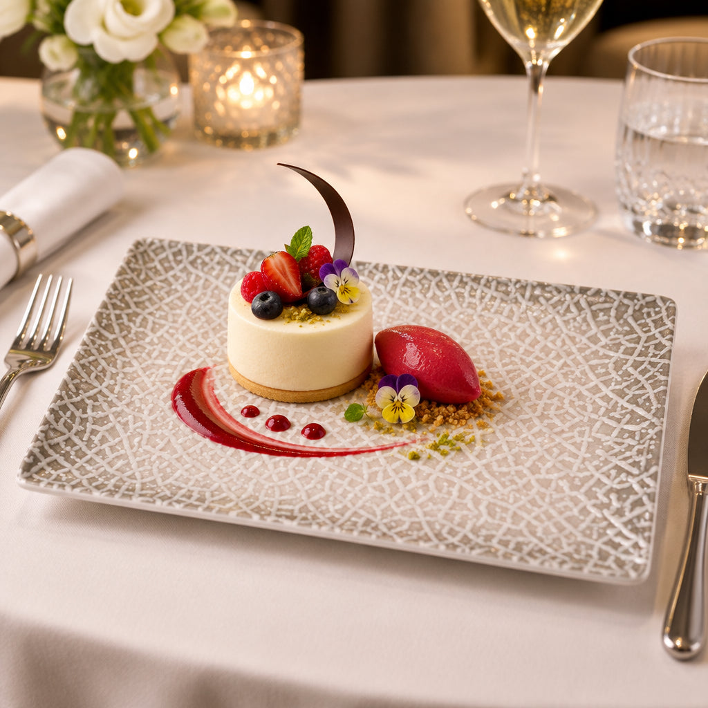 Milo rectangular 25x15cm dessert plates
