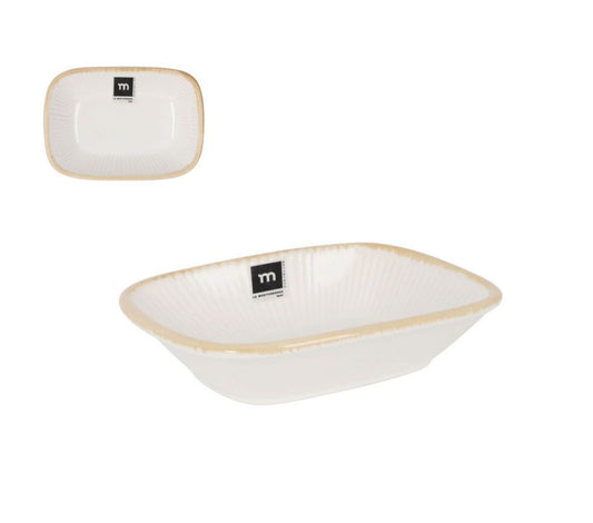 Milky Cream Rectangular dish bowl ramekin 15.2x11cm