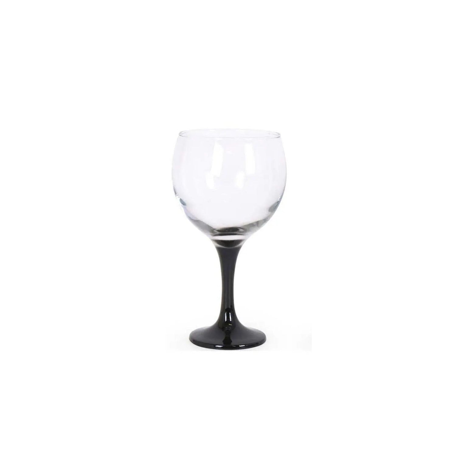 Gin and tonic cocktail balloon glasses 650ml Coloured Stem Black