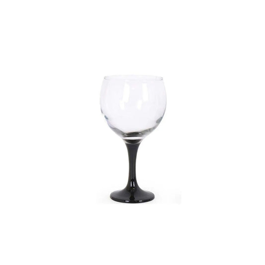 Gin and tonic cocktail balloon glasses 650ml Coloured Stem Black