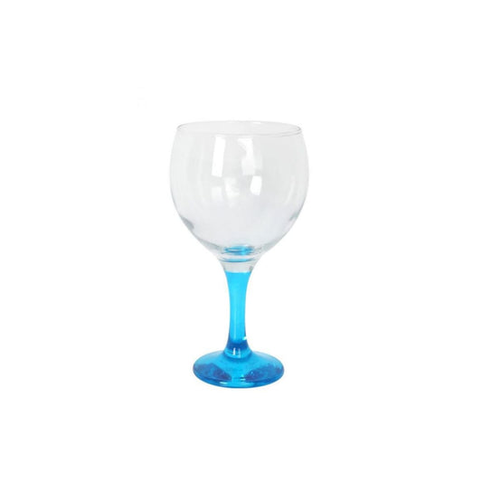 Gin and tonic cocktail balloon glasses 650ml Coloured Stem Blue