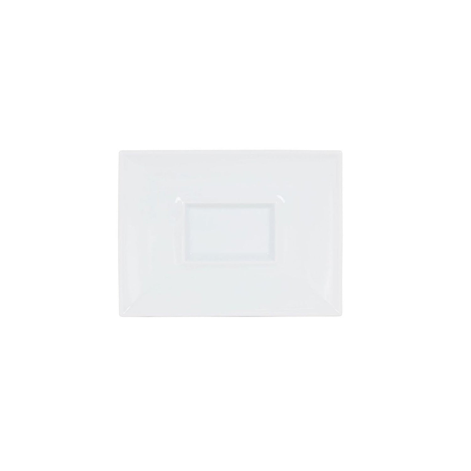 Gourmet white porcelain dinner plate 29.5x22x3cm