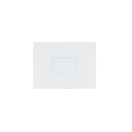 Gourmet white porcelain dinner plate 29.5x22x3cm