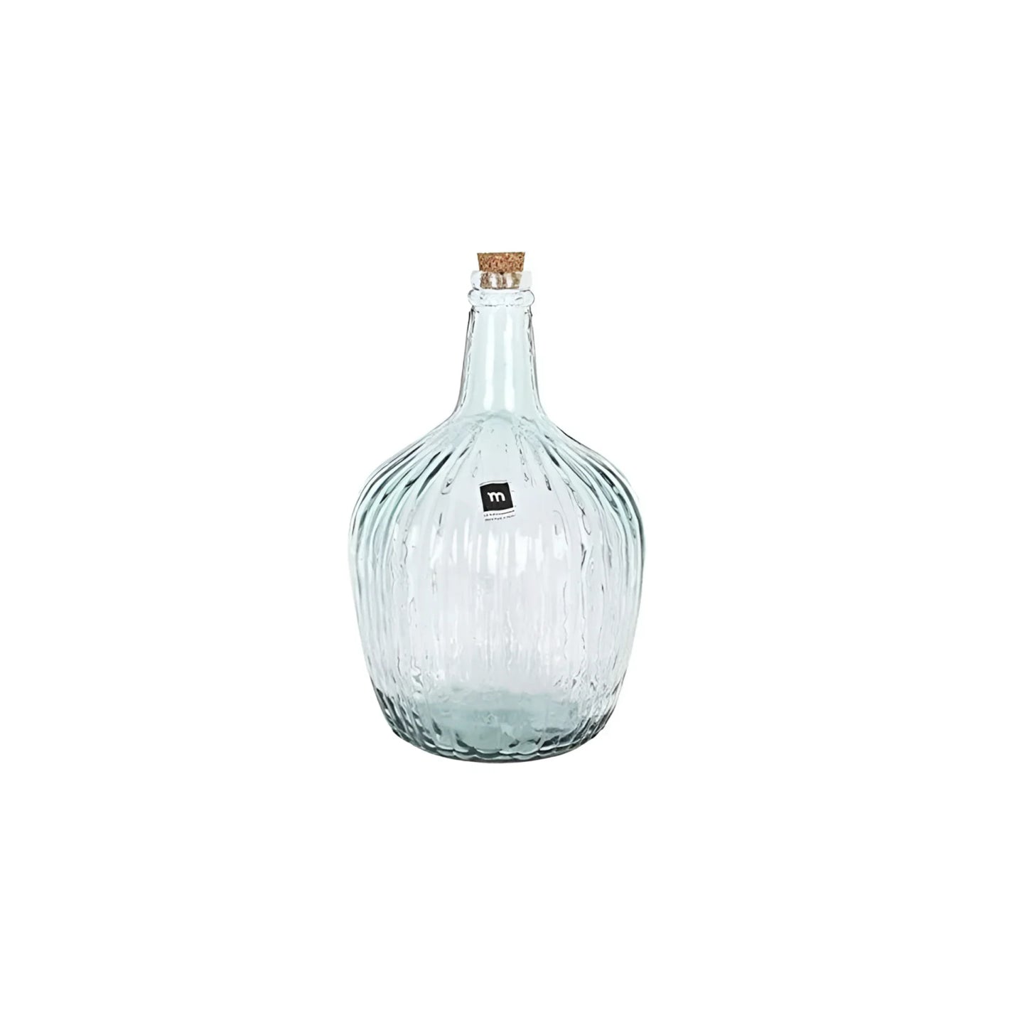 HAND MADE glass vintage rustic bottle decanter Carafe 4L APPLE STRIPES
