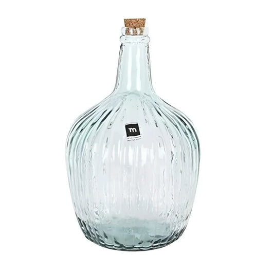 HAND MADE glass vintage rustic bottle decanter Carafe 8L APPLE STRIPES
