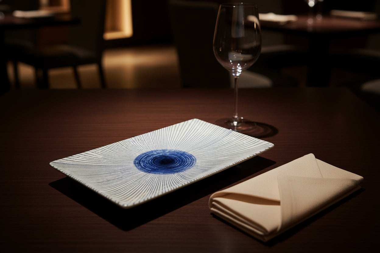 Irys rectangular 25x15cm dessert plate