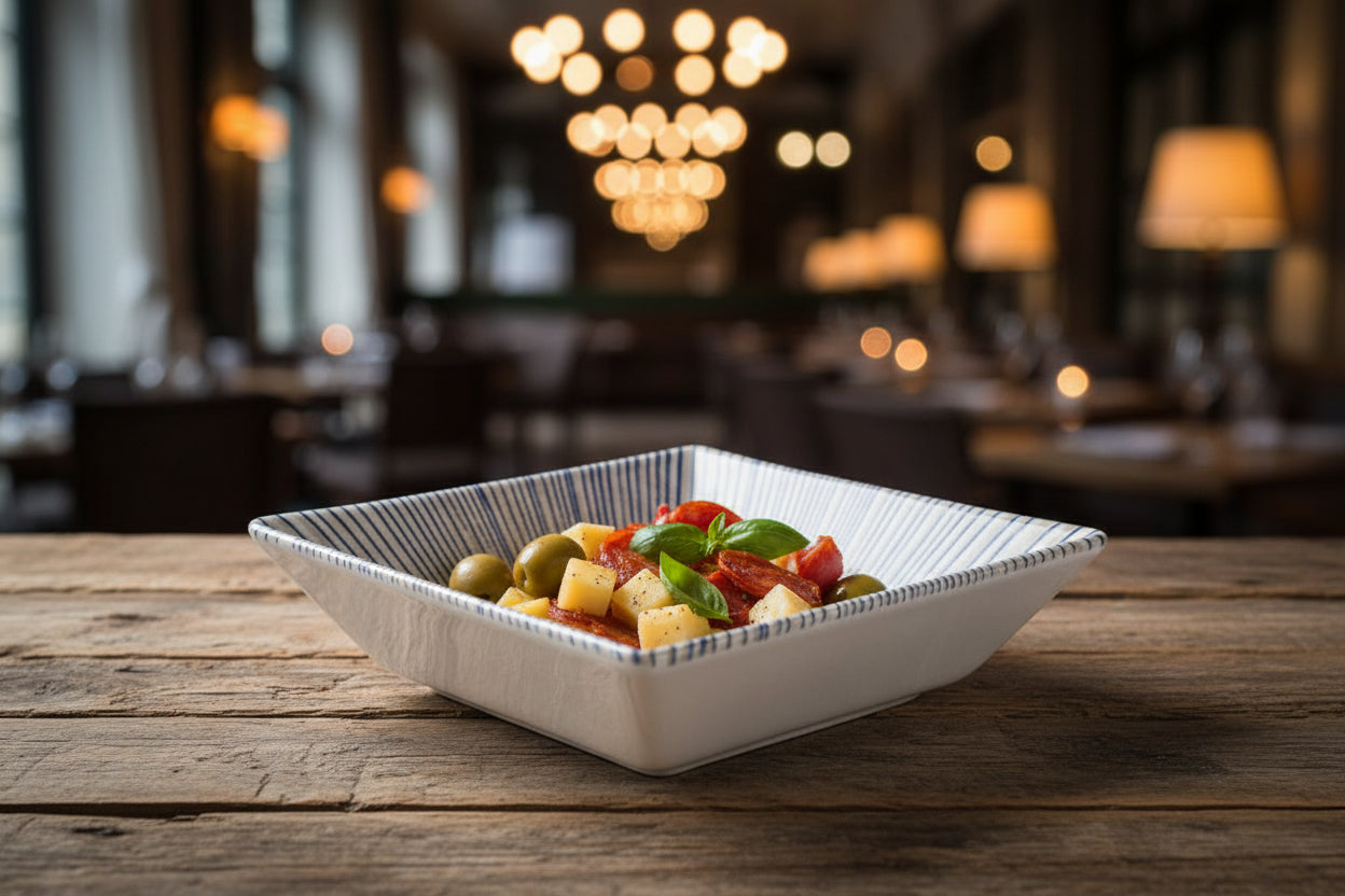 Irys square bowl 18x18cm Stoneware