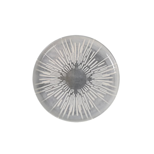 Ivar 25cm Dinner plates Relief decoration Stoneware Grey Irys design