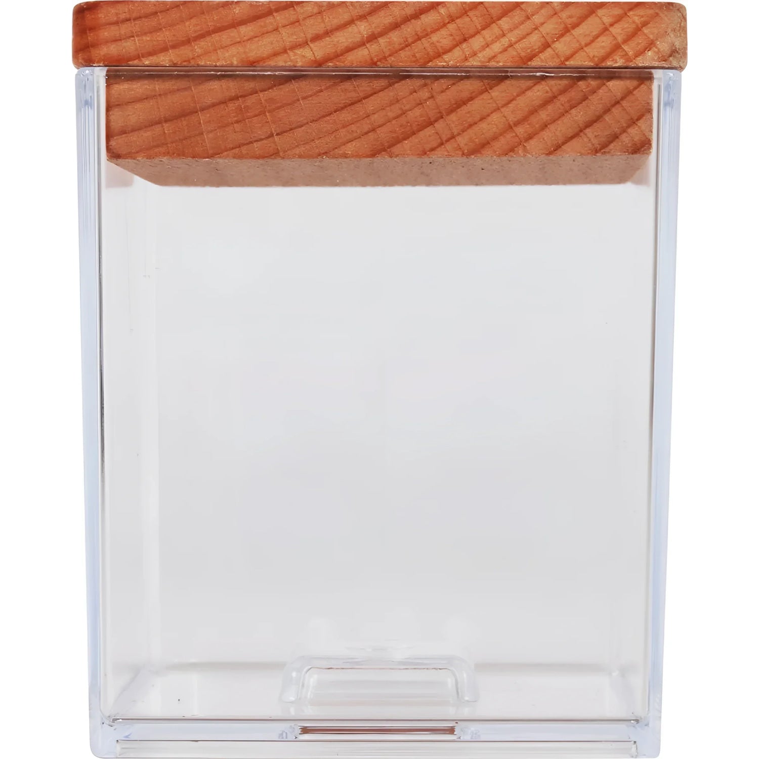 Kitchen pot 7x8.7cm coffee sugar bowl plastic + wood lid
