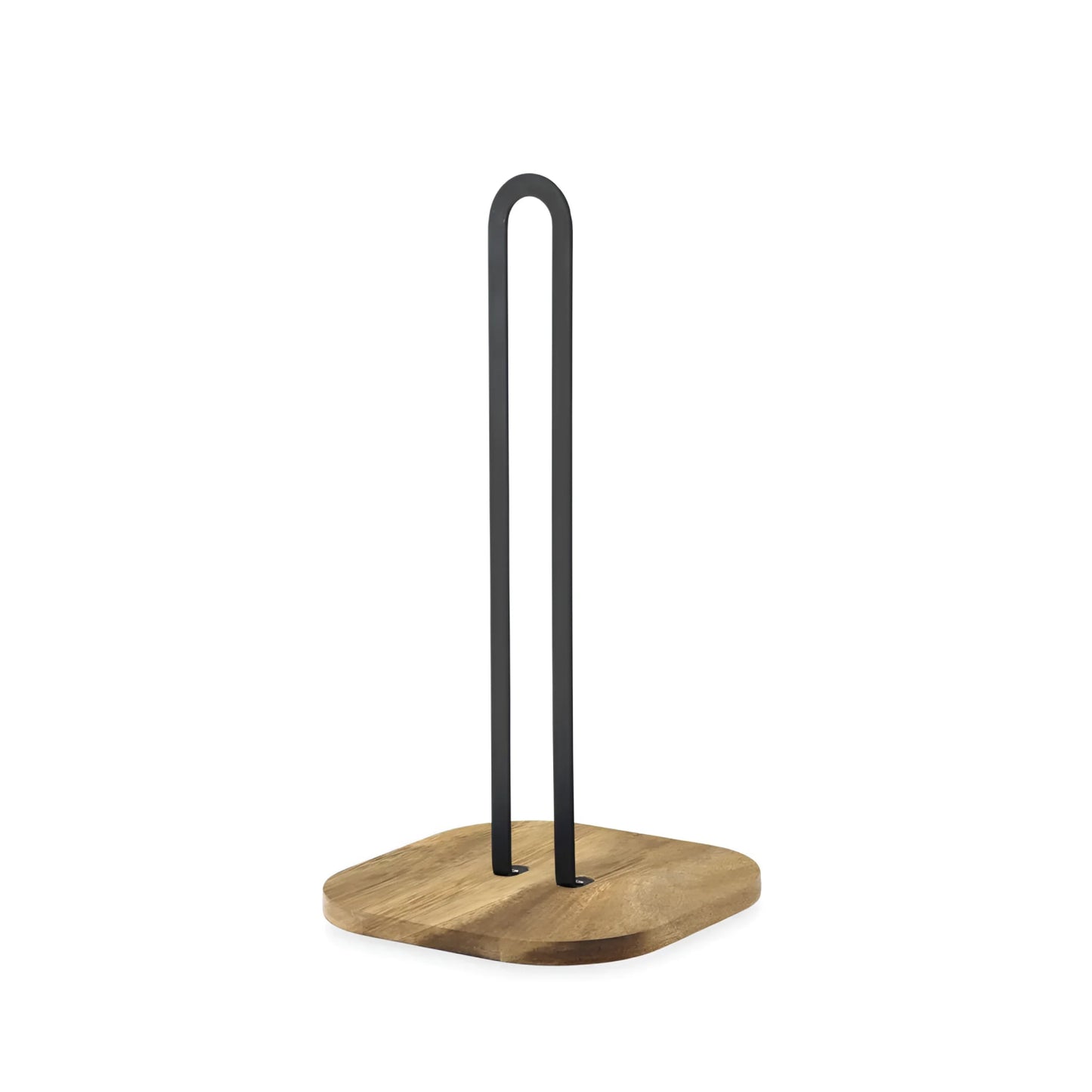 Kitchen roll paper holder Metal Acacia wood 31.3x16cm Confortime