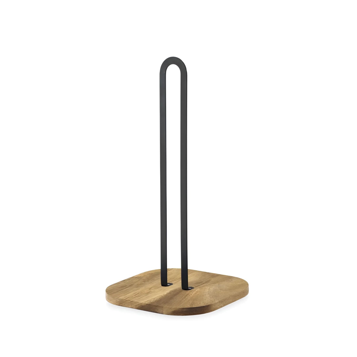 Kitchen roll paper holder Metal Acacia wood 31.3x16cm Confortime