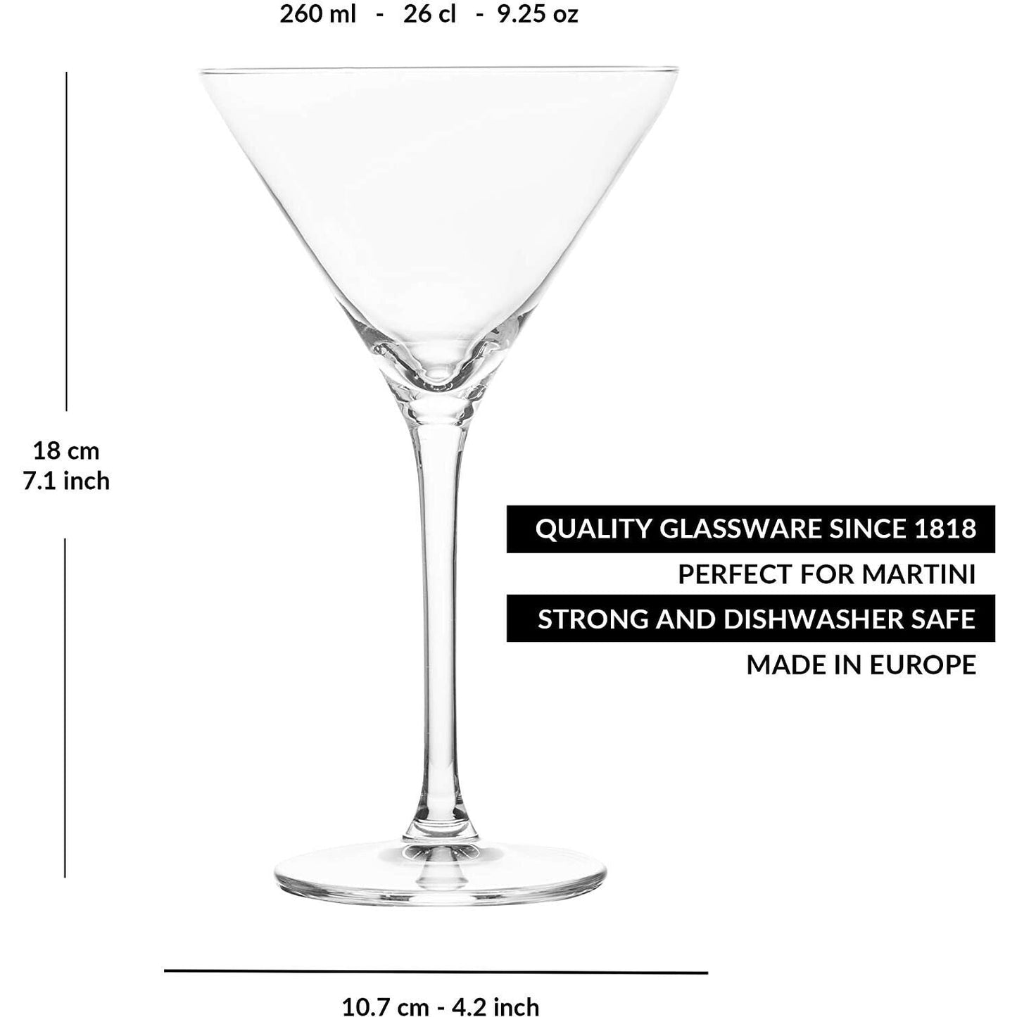 Large MARTINI glasses 260ml