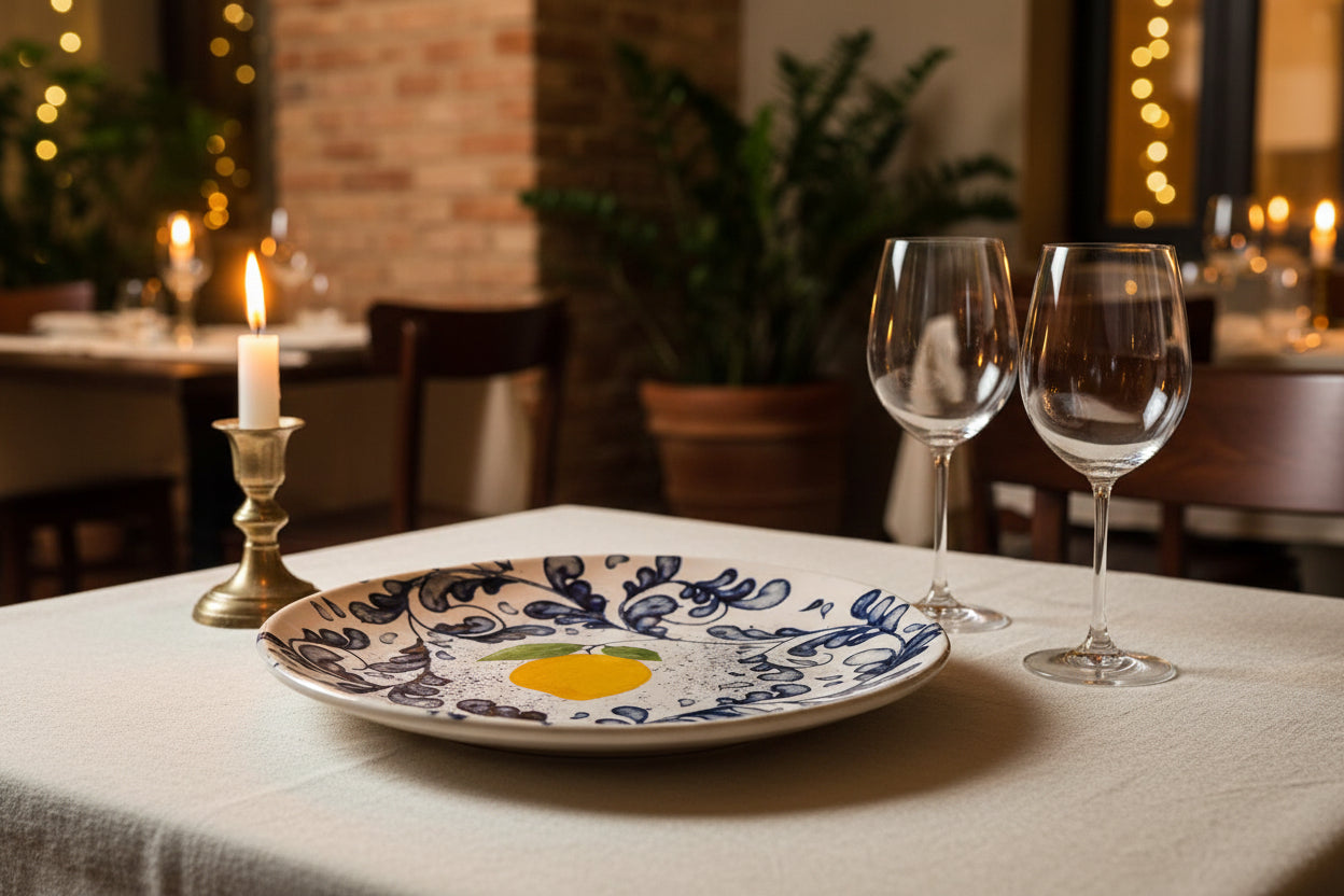 Limoi Iberica irregular shape 26cm dinner plate
