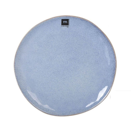 Macarella Blue 26cm Dinner plates Irregular shape Stoneware