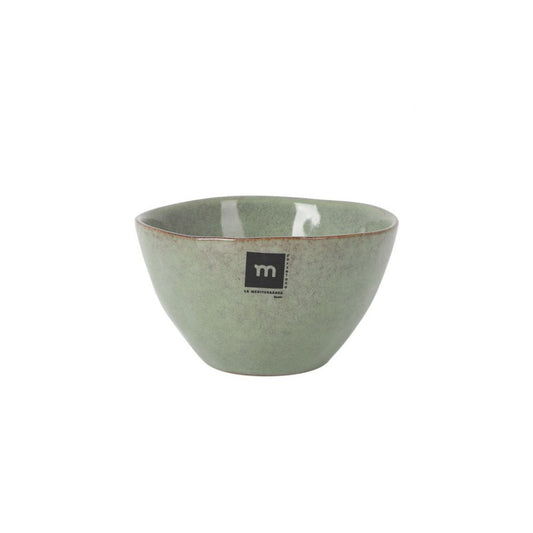 Macarella Green 14.5x8cm Bowl Irregular Shape Stoneware 650ml