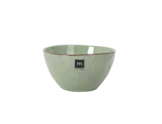 Macarella Green 15.3x8.5cm Pasta Bowl Salad serving dish Irregular shape Stoneware 900ml