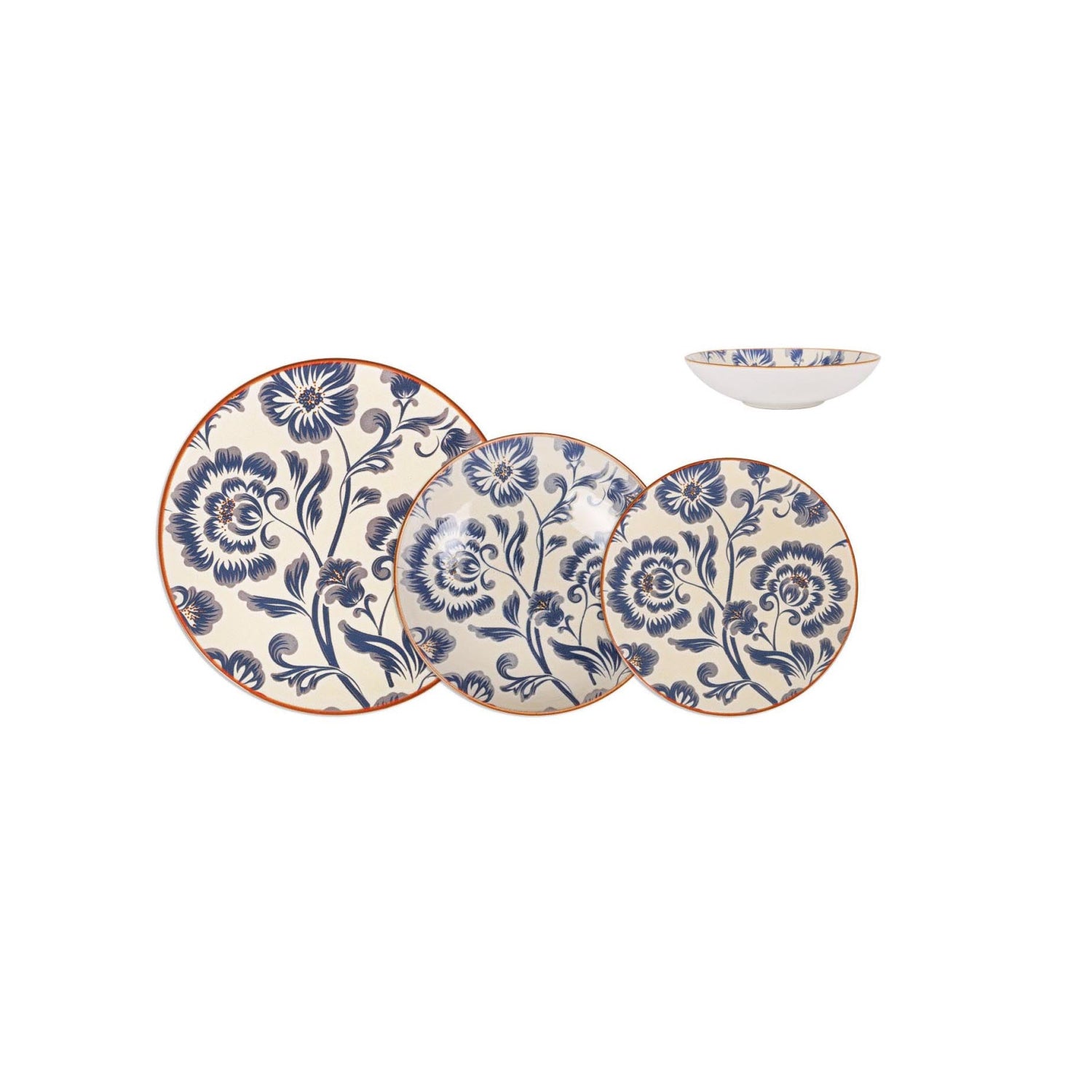 Melide 12pcs Premium Stoneware Dinner set Dinner service plates