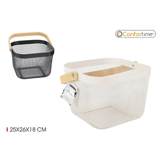 Metal Basket home storage organization 25x26x16cm Confortime