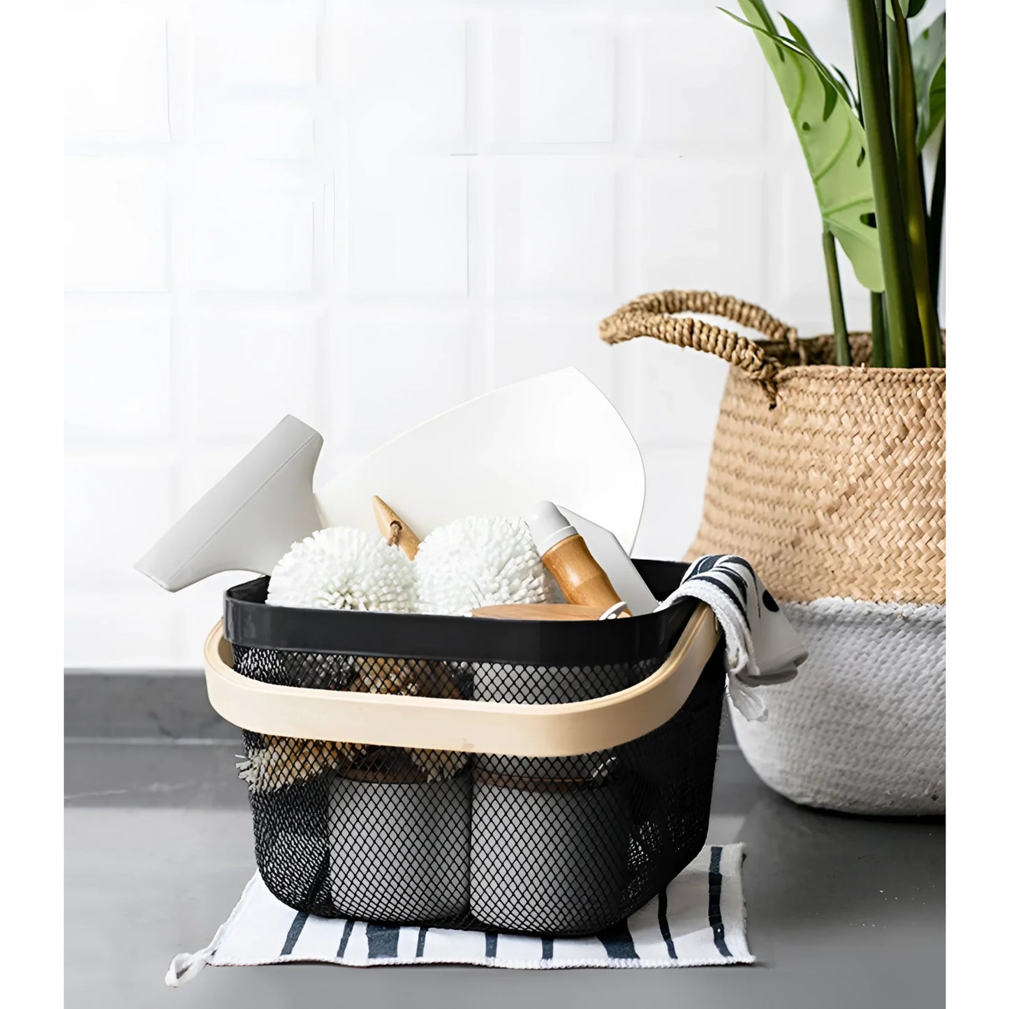 Metal Basket home storage organization 25x26x16cm Confortime