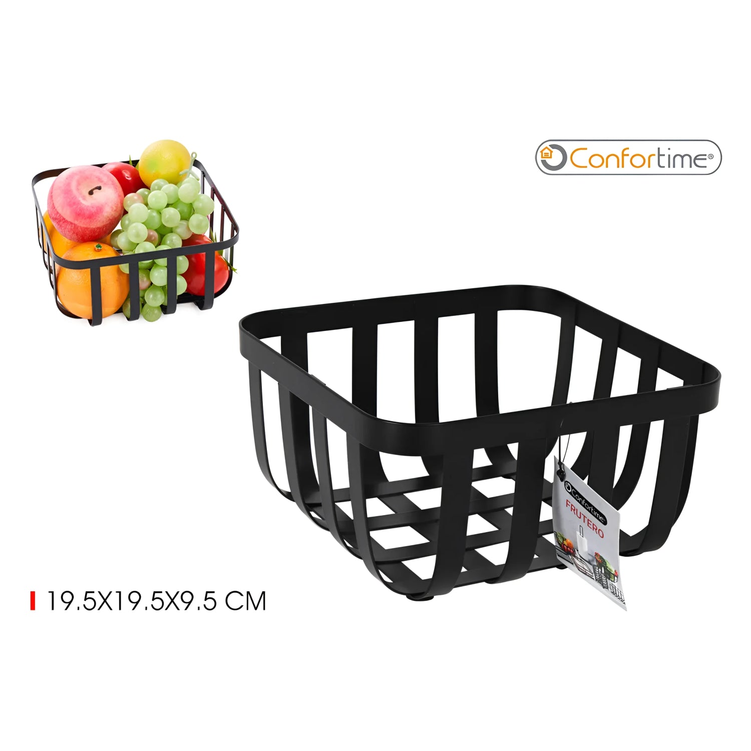Metal Fruit bowl Confortime 19.5x19.5x9.5cm