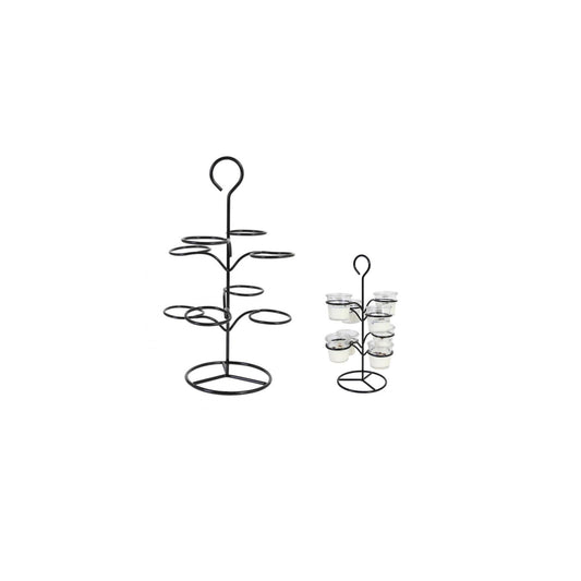 Metal STAND FOR 8 DEGUSTATIONS shot glass stand 18x32.5cm
