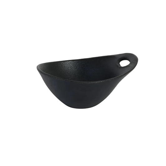 Molten Cast Iron Perpignan black bowl 15x12x6.5cm Viejo Valle