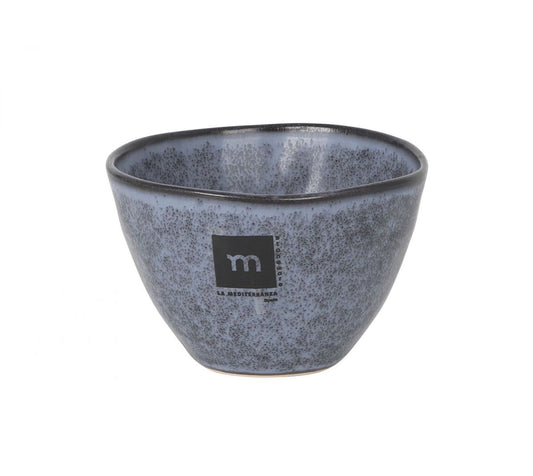 Gray speckled Nebula stoneware ramekin bowl with m logo, 250ml