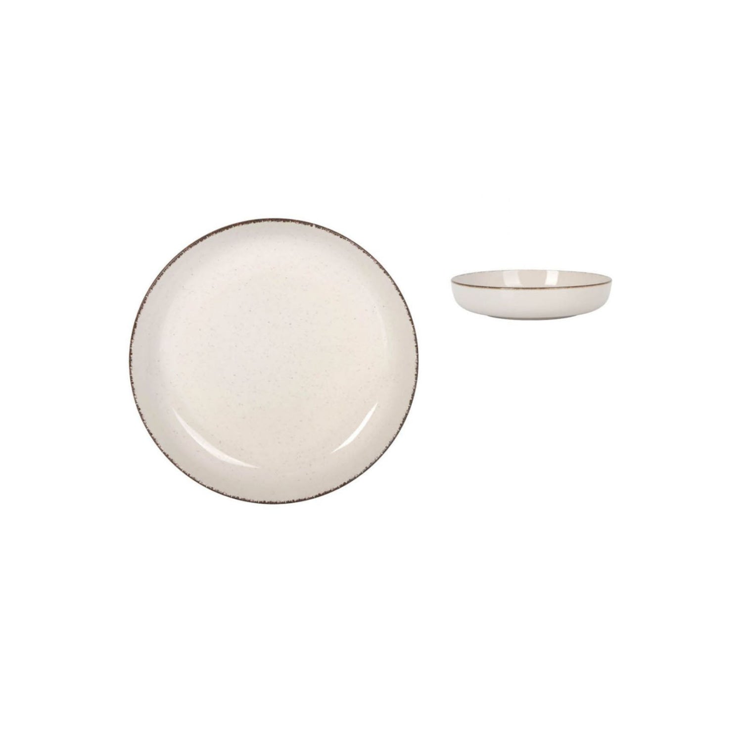 Nordic Anllo Ivory Glossy 23cm Pasta Bowl