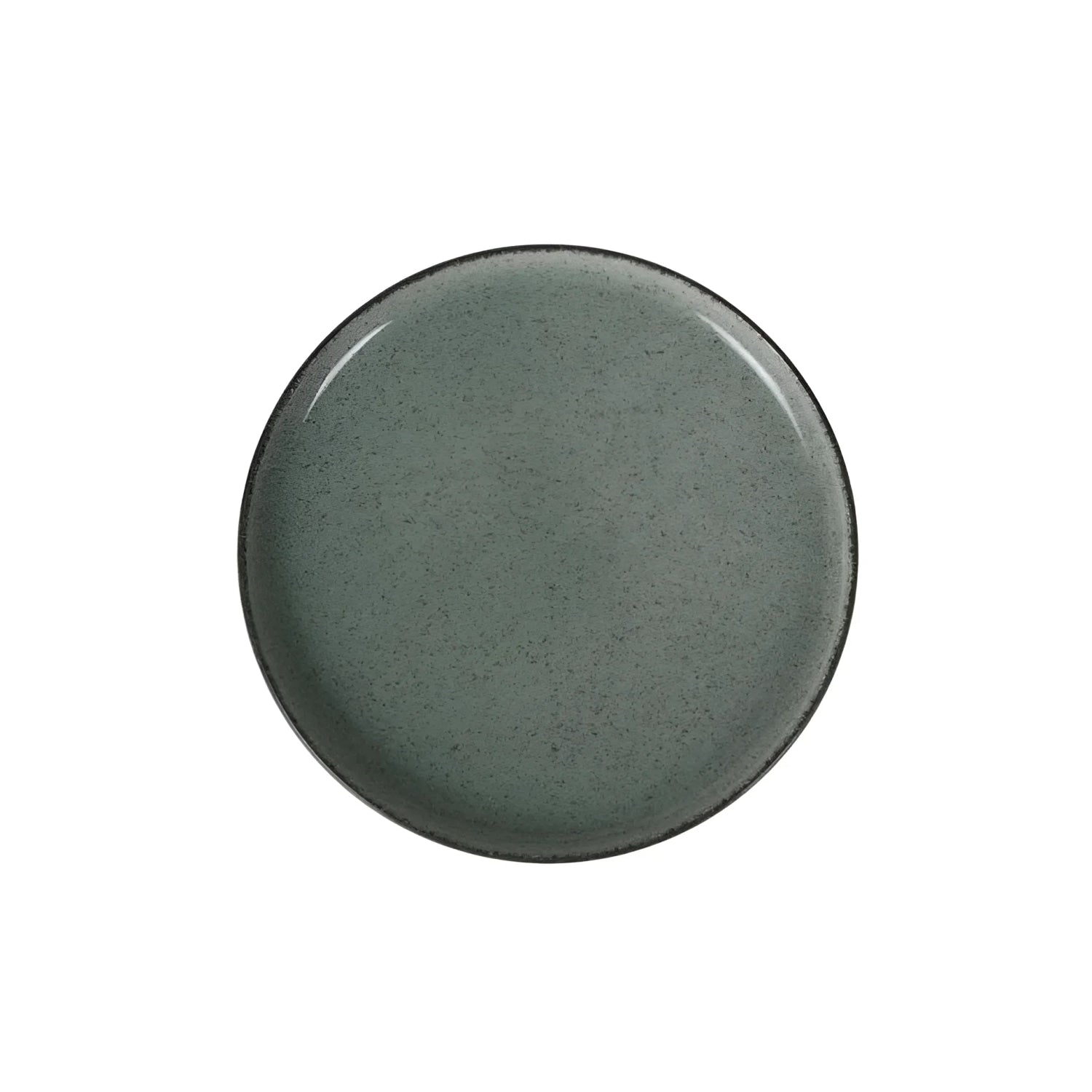 Round speckled green Nordic Beloi 27cm Stoneware Dinner Plate for stylish dining