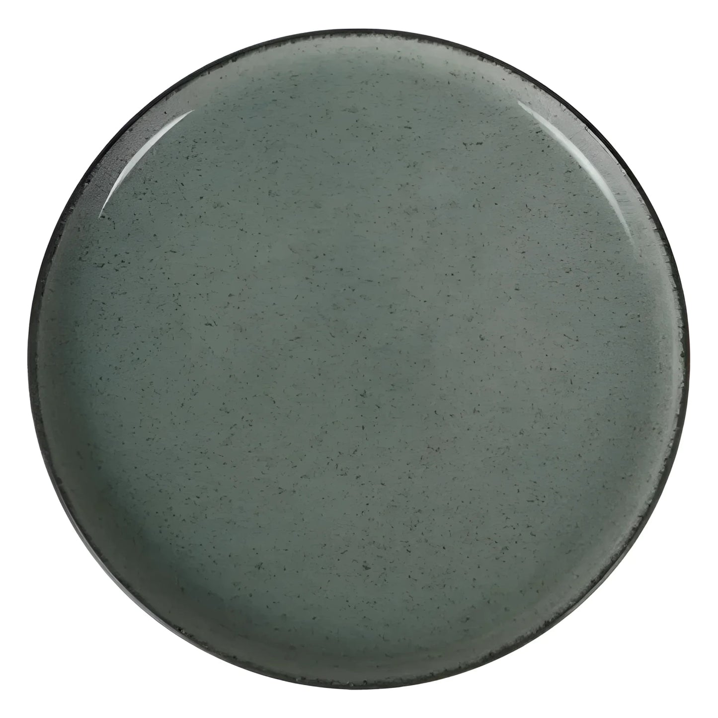 Round speckled gray-green Nordic Beloi dinner plate from Stoneware dinner set
