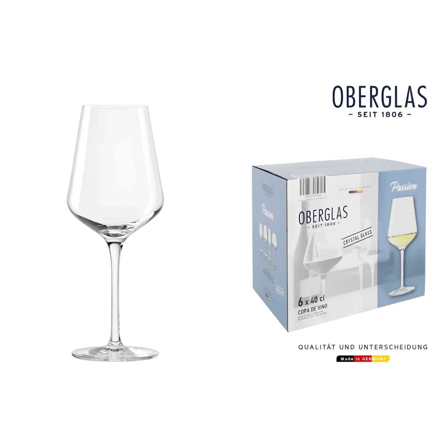 Oberglas Passion 400ml Large Crystal glass wine Glasses