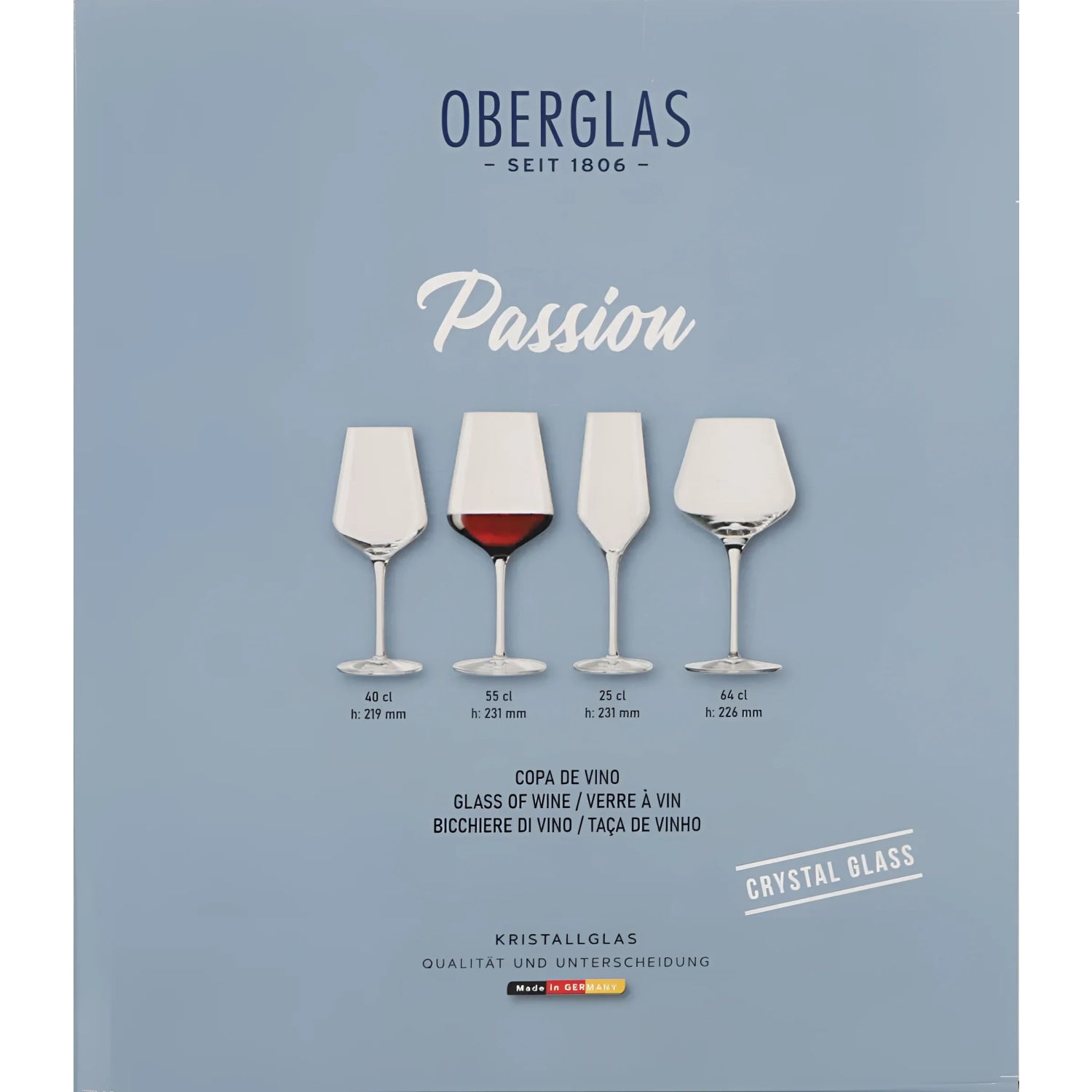 Oberglas Passion 550ml Large Crystal glass wine Glasses