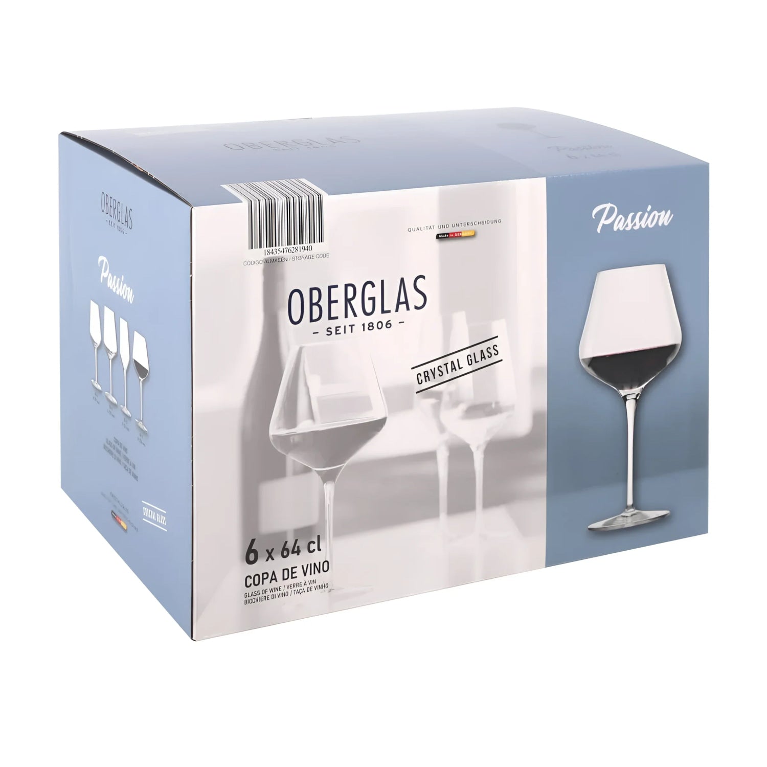 Oberglas Passion 640ml Large Burgundy red Crystal glass wine Glasses