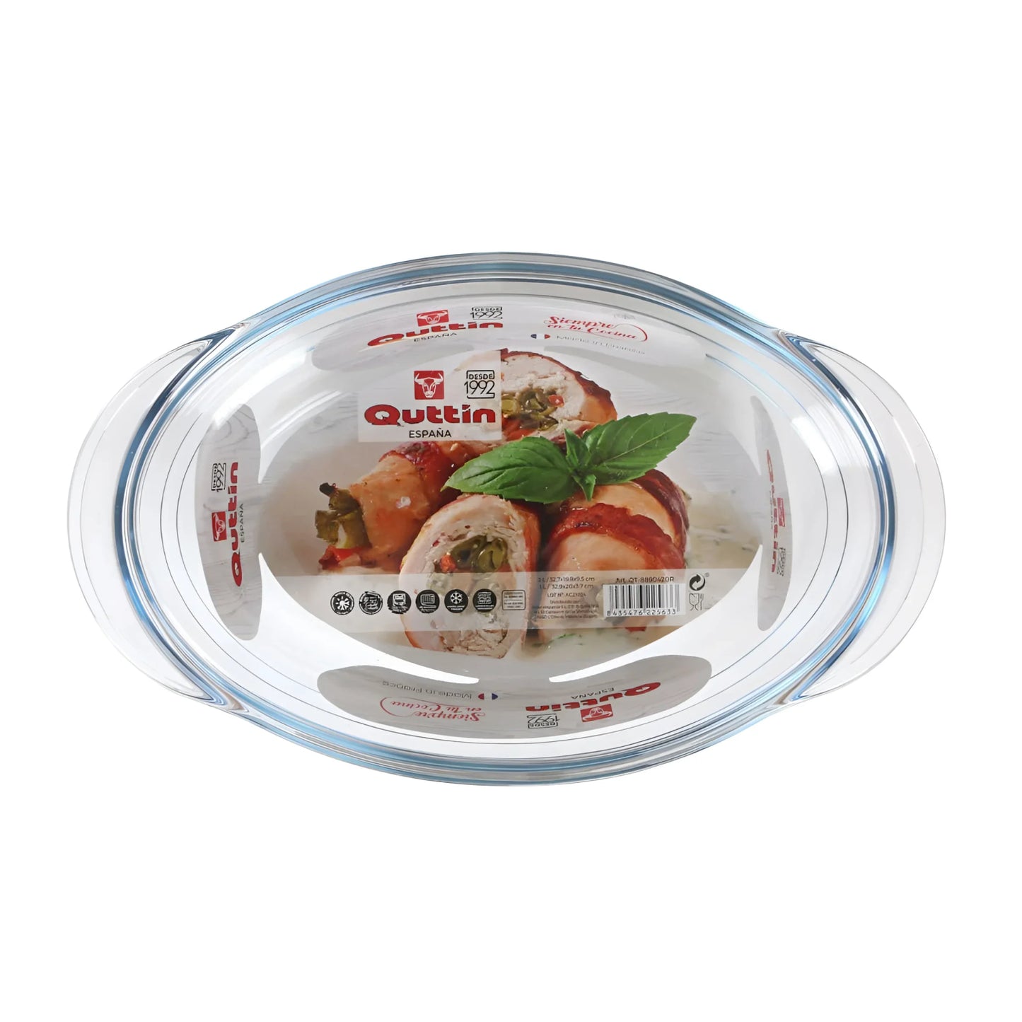 Oven dish casserole with lid 4L Quttin - Oven casserole dish pan